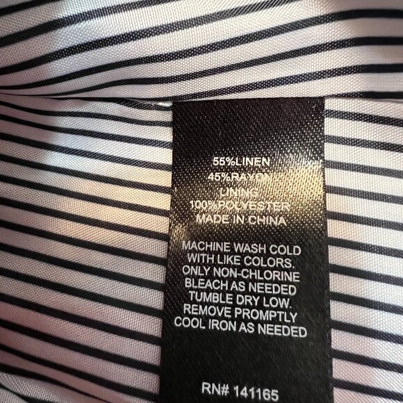 Harve Benard Red Linen Blazer Women's Size 8 Gold Button 2 Button Jacket Lined - Picture 5 of 11